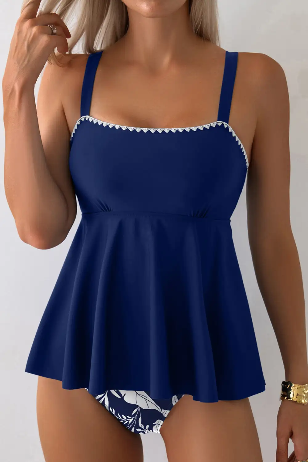 Spaghetti Straps Tankini Set
