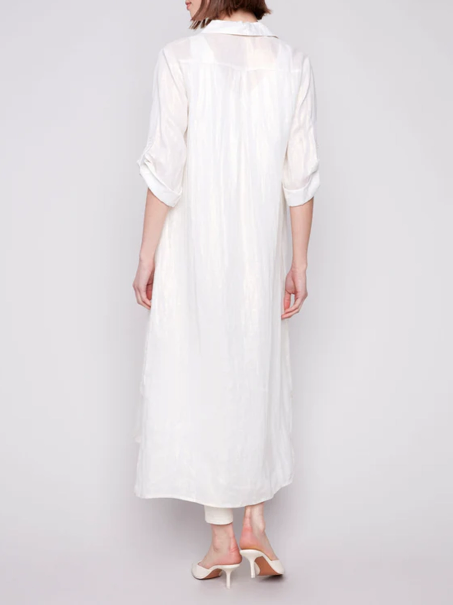 Elegant Solid Color Waist Dress For Women