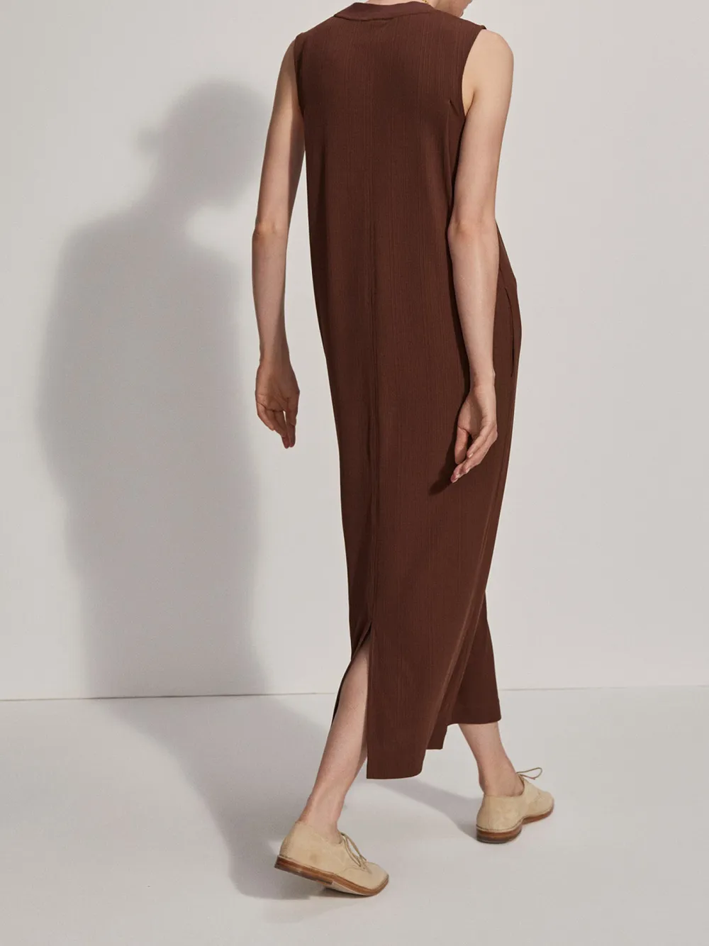 Satin Sleeveless Midi Dress