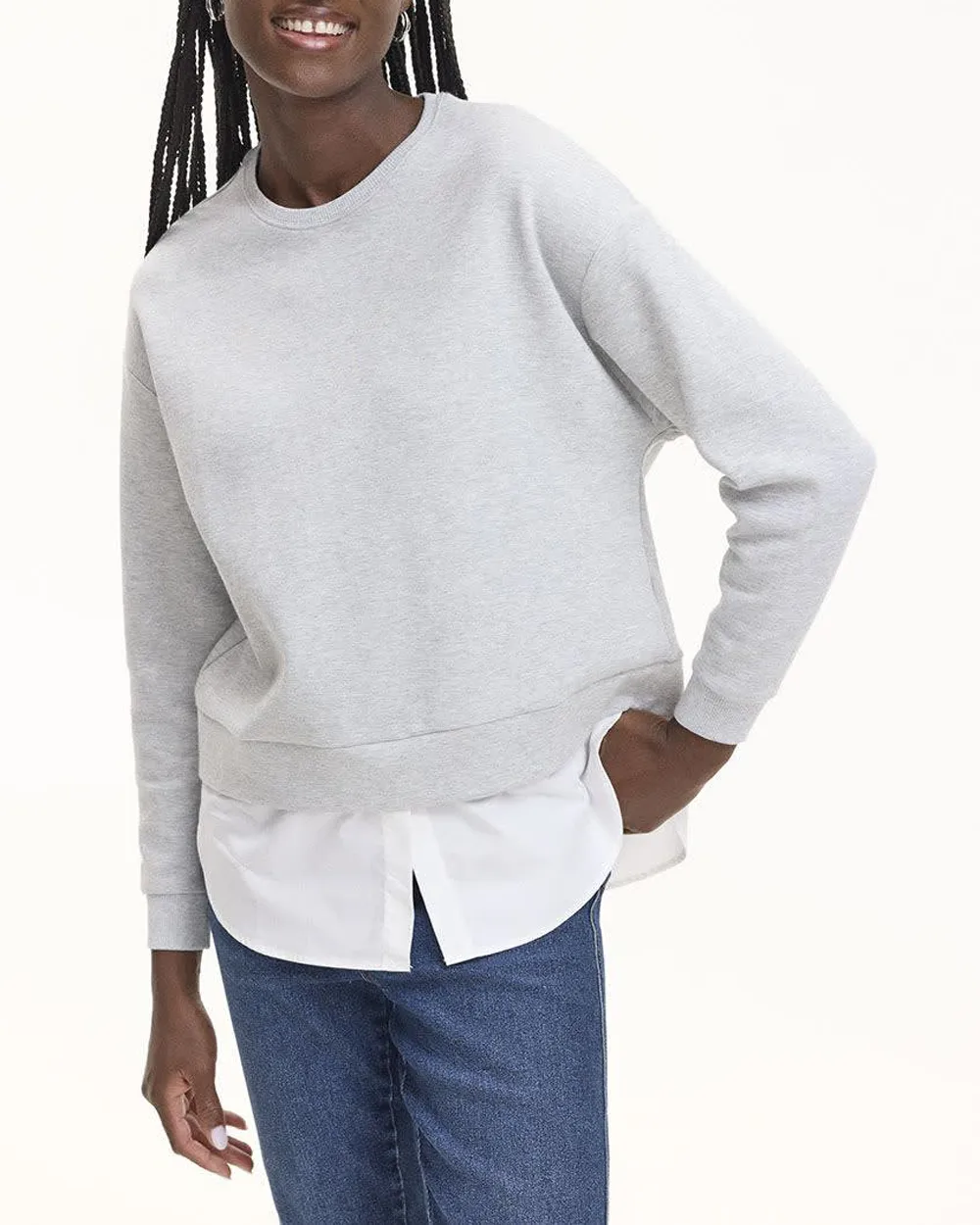 Long-Sleeve Crew-Neck Sweatshirt
