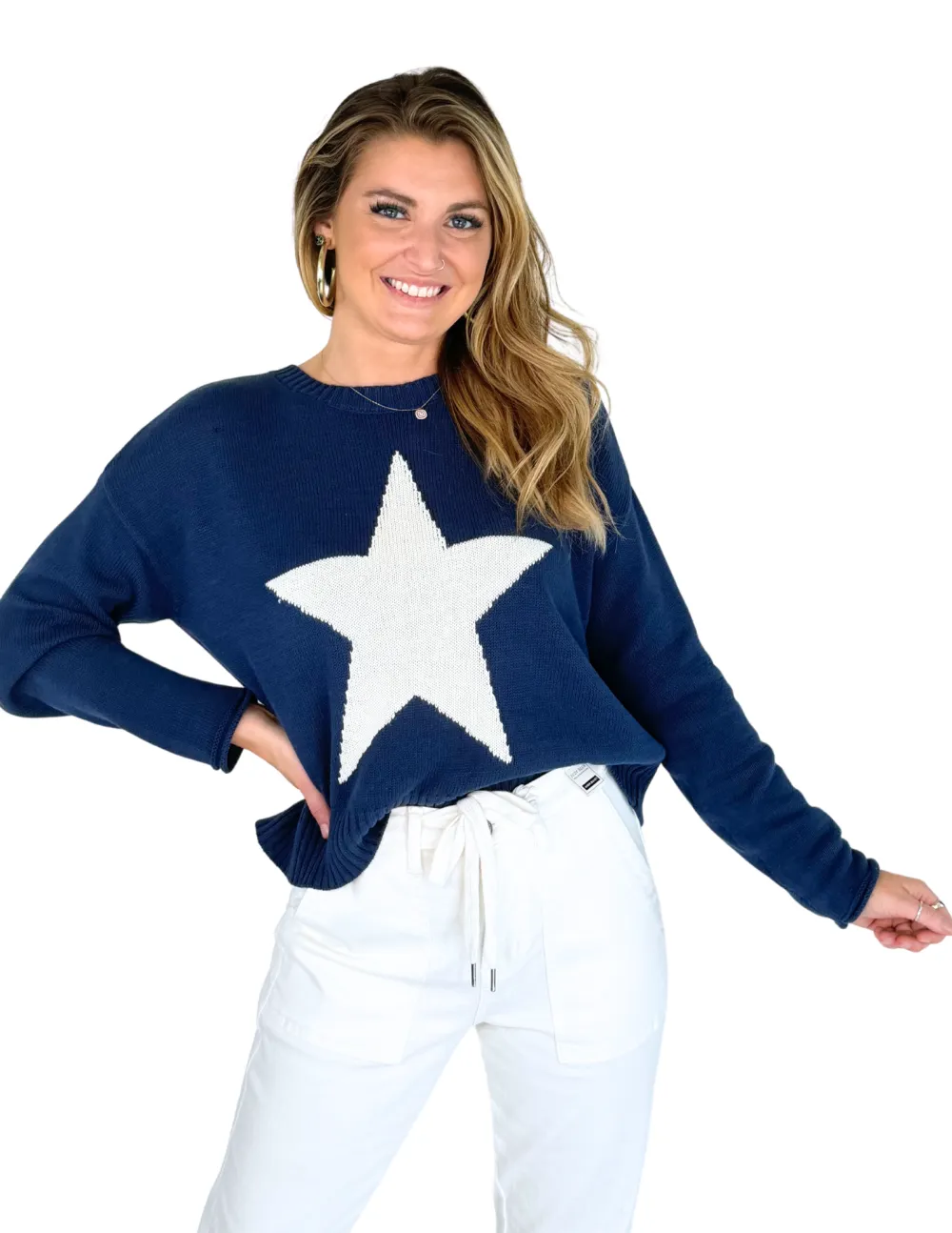 Z Supply Sienna Star Sweater - Midnight