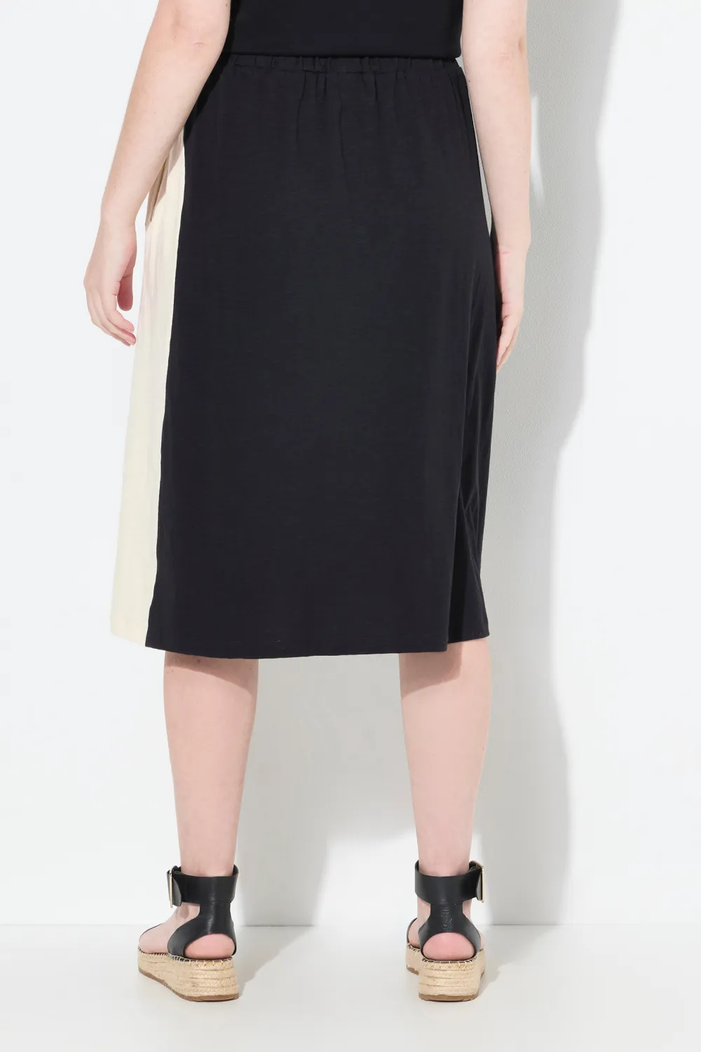 Two-Tone Colorblock Design Skirt