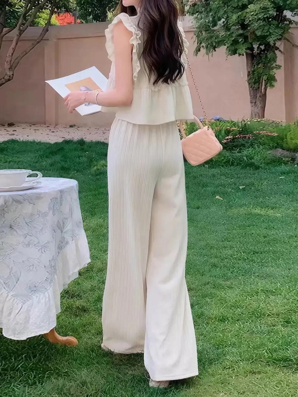 Easygoing Ruffle Wide Leg Jumpsuit