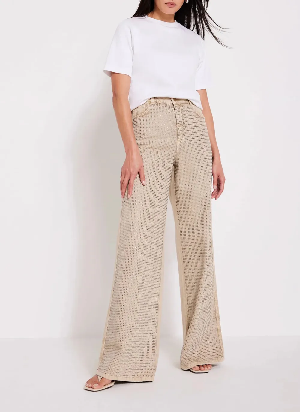 Casual Style Neutra Wide Leg Jeans