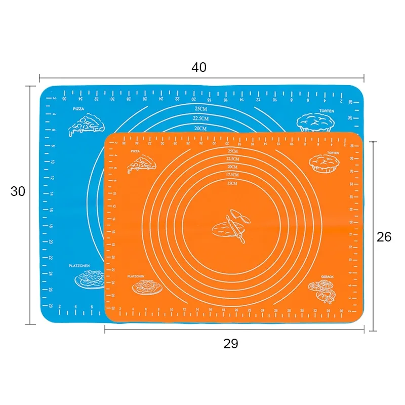 (Store Closing Sale) Silicone Non-stick Silicone Thickening Mat Rolling Dough