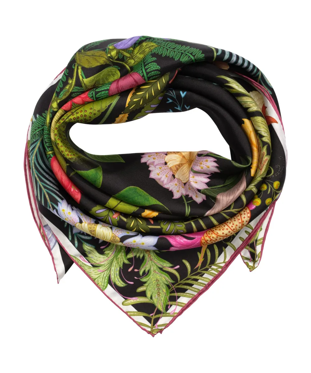 Casual Style Floral Square Scarf