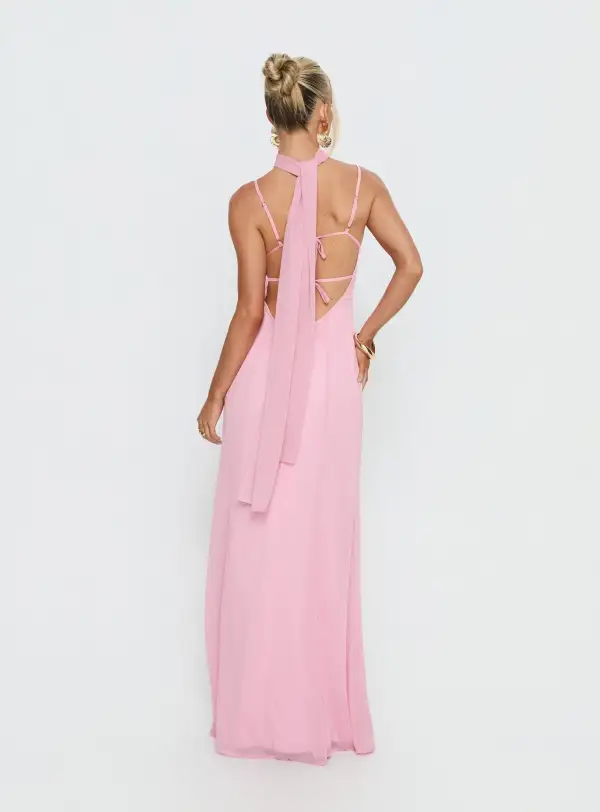 Beaded Detail Ruched Maxi Dress