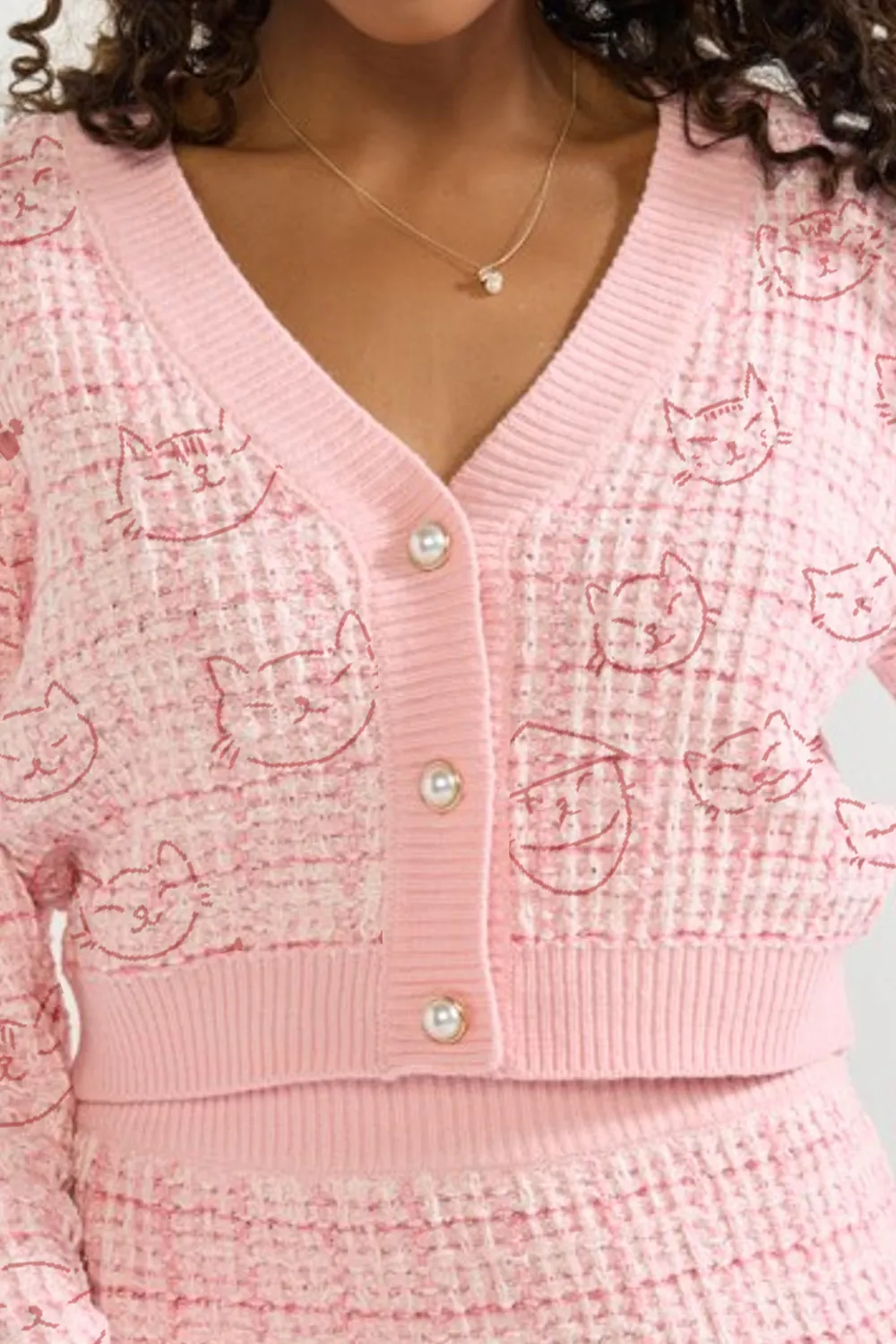 Roslyn Tweed Button Up Short Cardigan