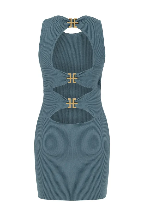 Sleeveless Mini Dress-Mint Green