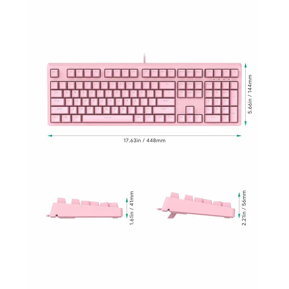 AUKEY Mechanical Gaming Keyboard - Pink