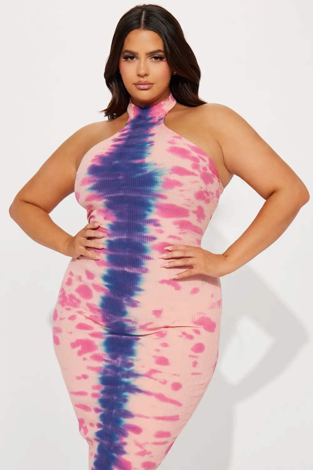 Cindy Tie Dye Maxi Dress - Pink/combo