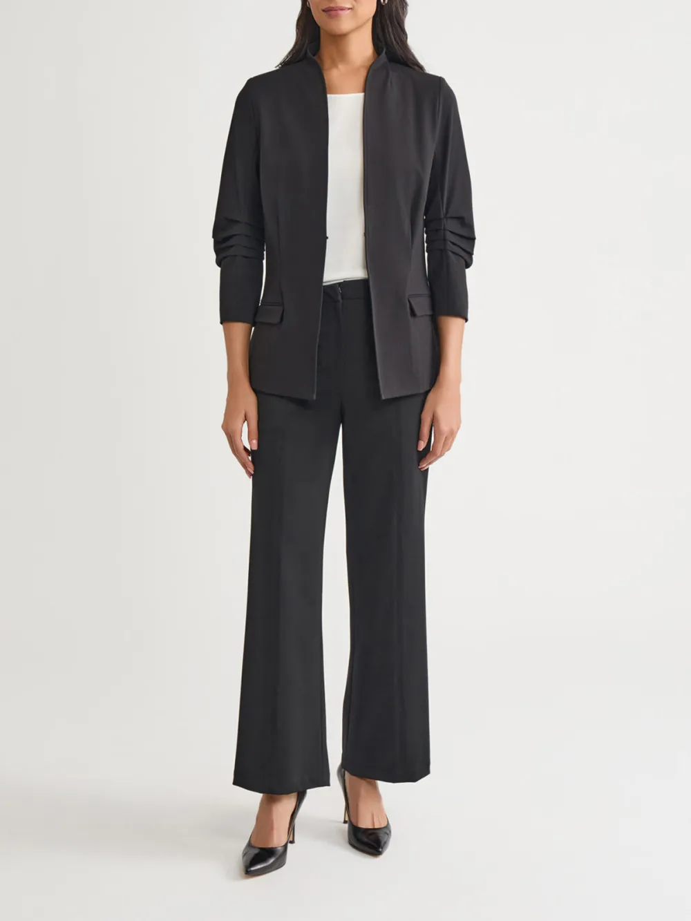 Three Quarter Sleeve Pleated Jacket