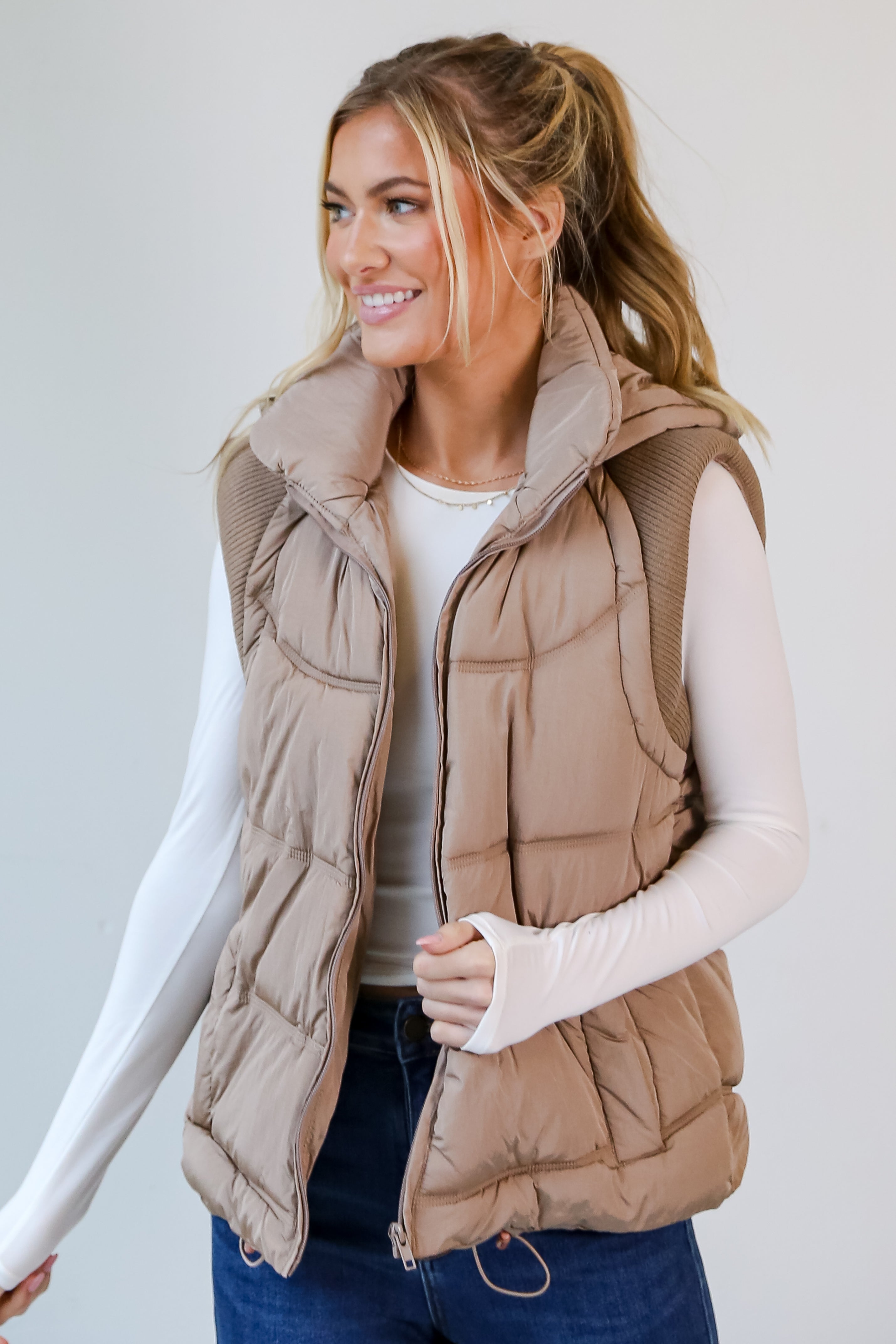 FINAL SALE - Mountainside Moments Hooded Puffer Vest