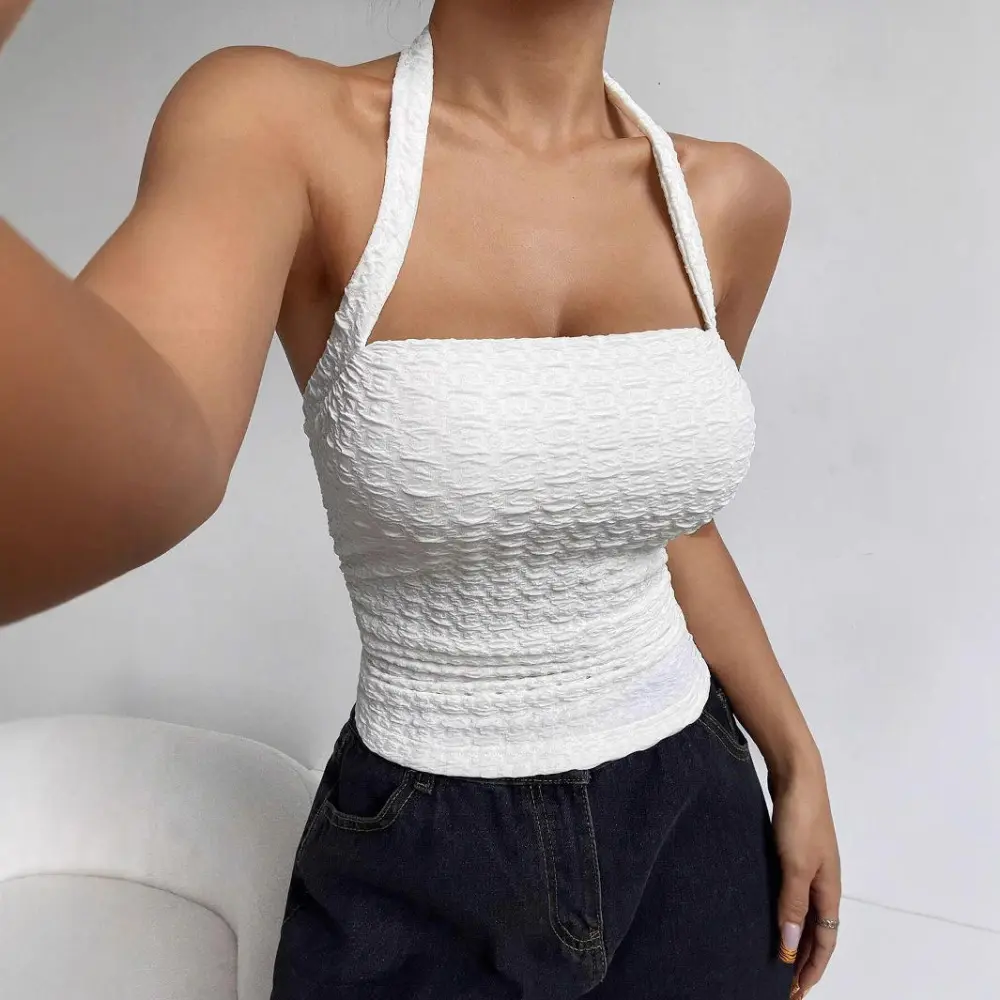 Premium Backless Cropped Knit Tank