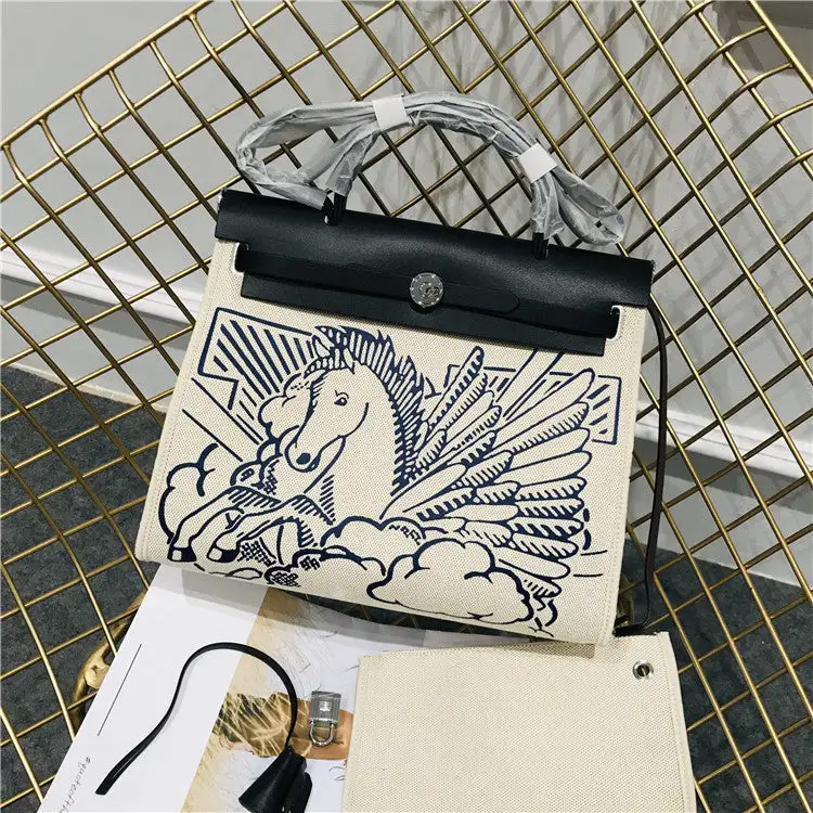Inspired Canvas Bag Pegasus Graffiti Retro Street