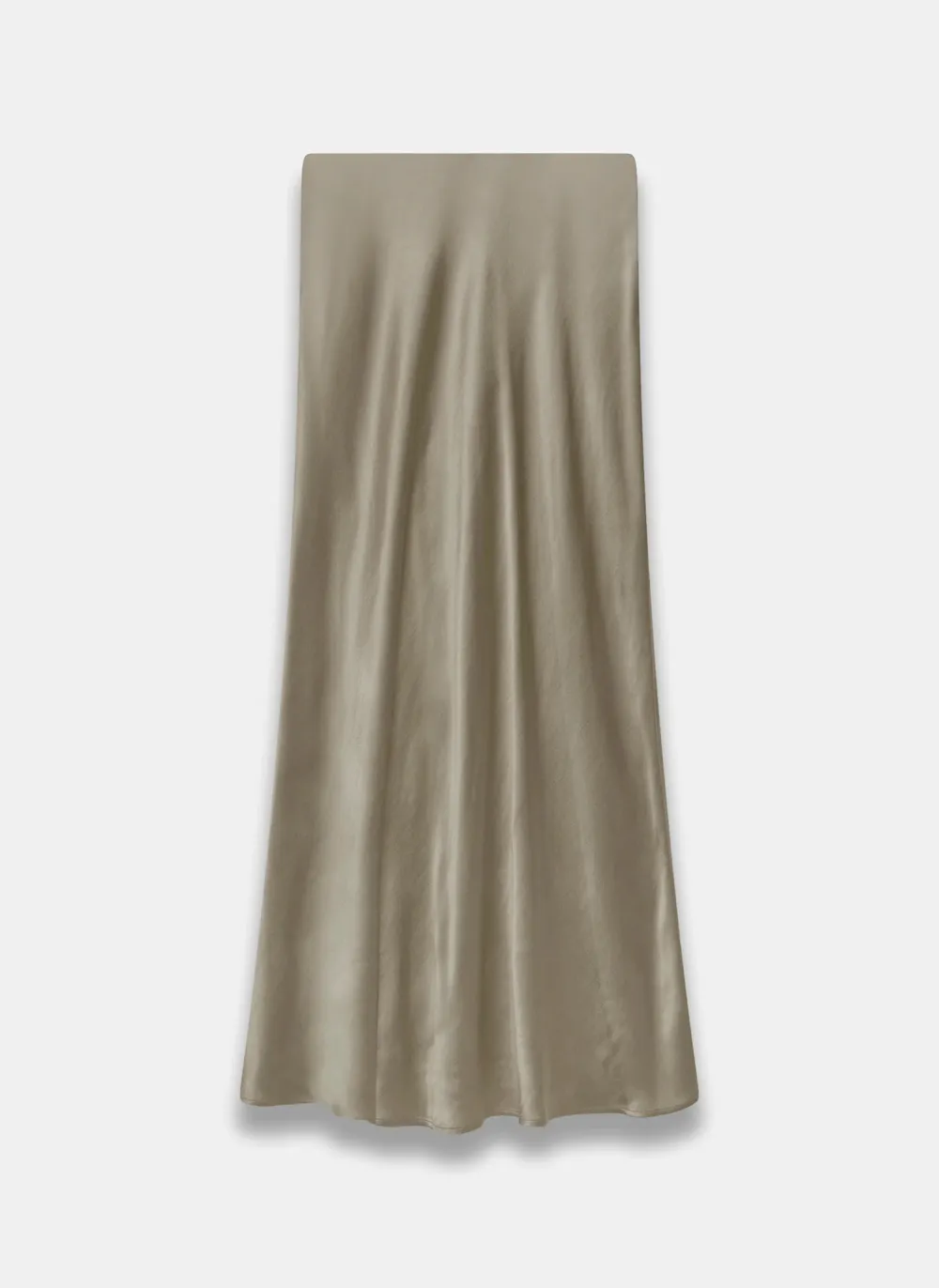 Casual Style Satin Slip Midi Skirt