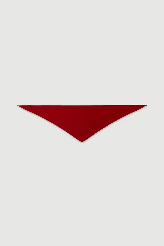 Red Cashmere Triangle Scarf