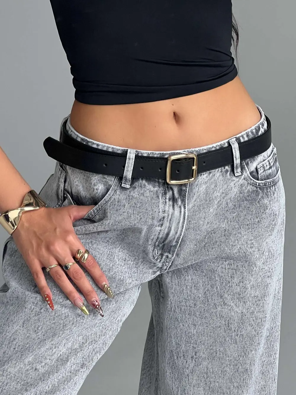 Buckle Faux Leather Heritage Belt