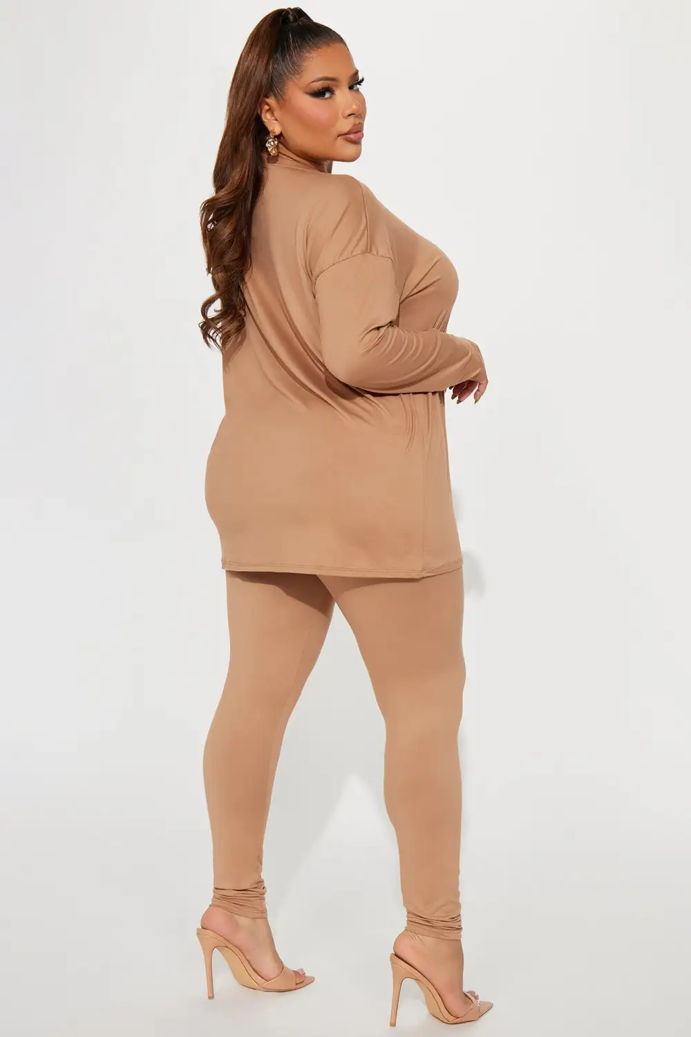 Weekend Vibes Long Sleeve Set - Mocha