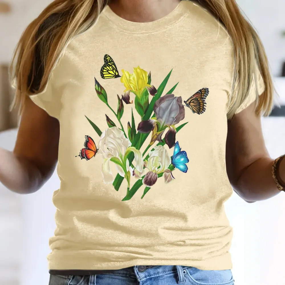 Beautiful Iris Floral T-Shirt