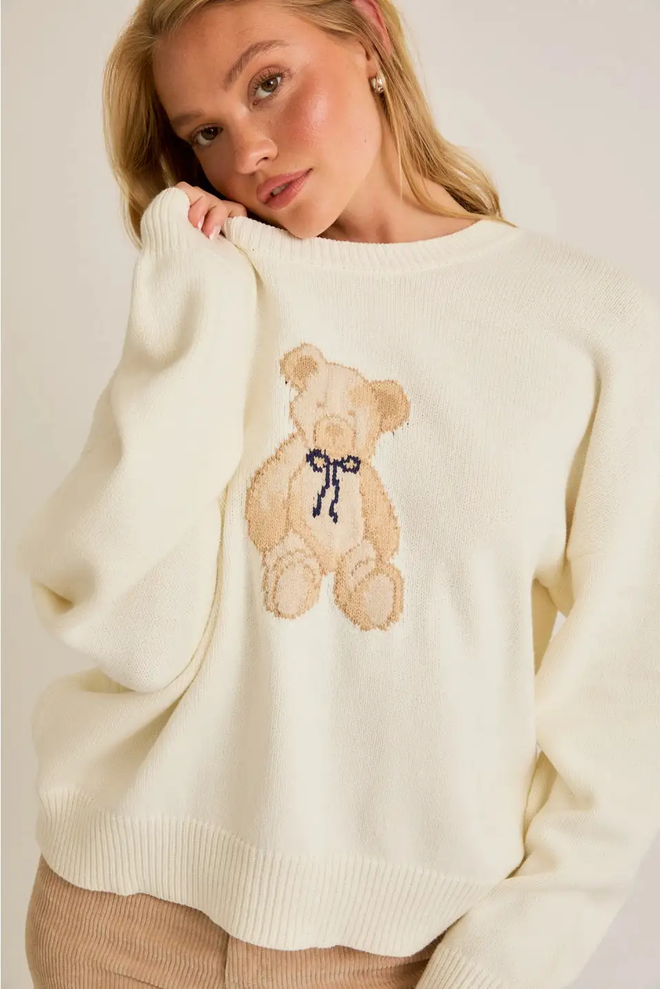 Teddy Print Sweater