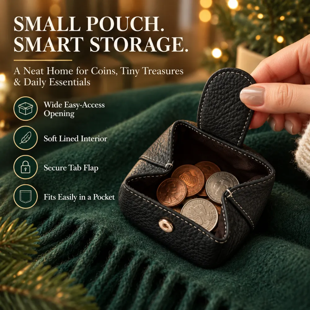 Japanese Style Color-Block Genuine Leather Women's Box Coin Purse