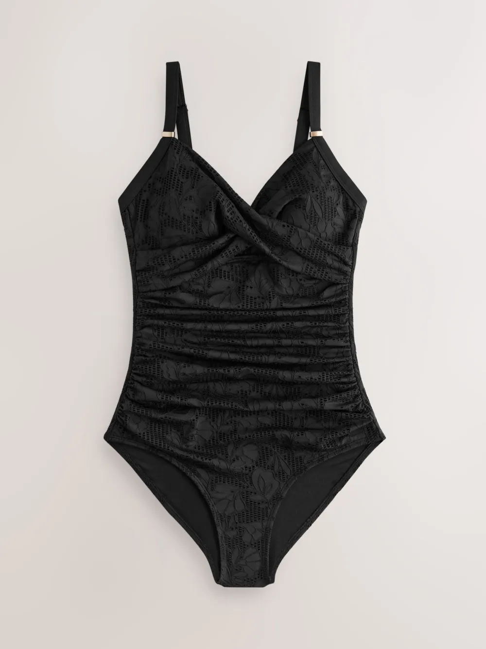Black Lace Shaping Bodysuit Swimsuit