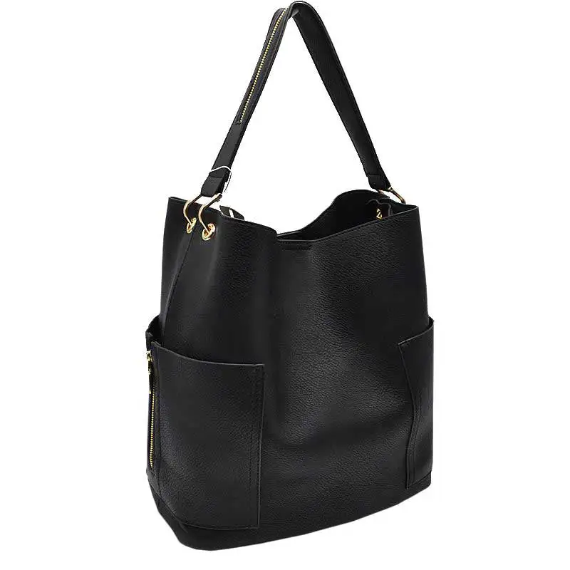 Pocket Bucket Satchel Bag
