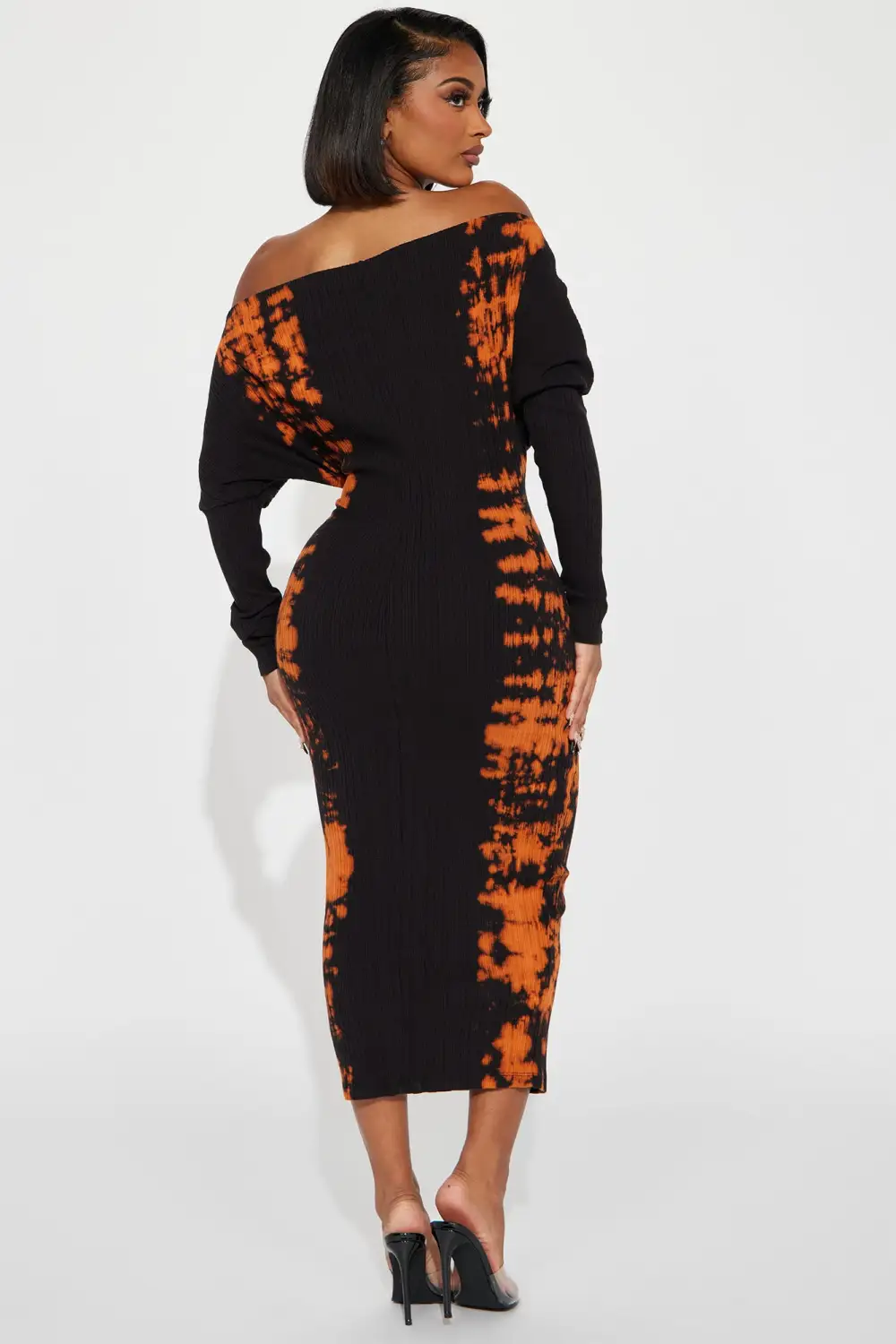Kendra Midi Dress - Black/combo