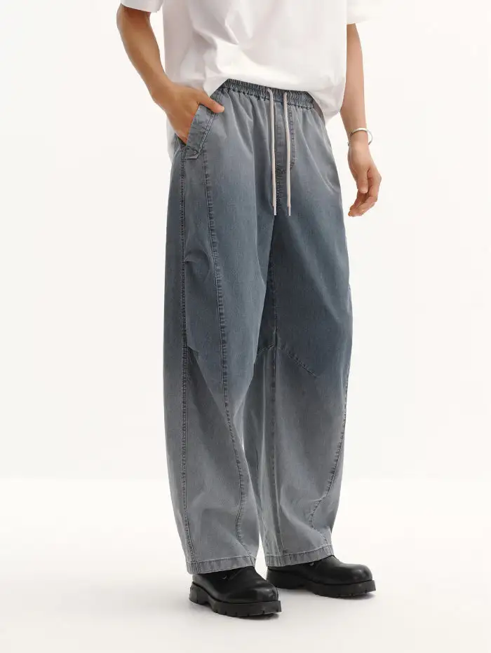 Men's Drawstring Denim Denim Pants