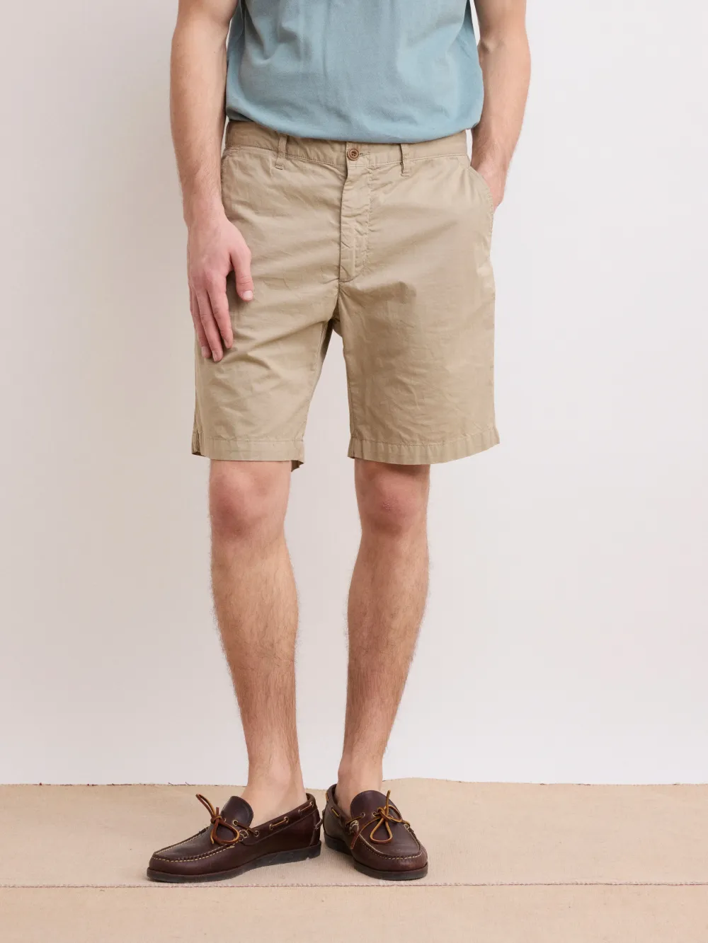 Beige Regular Fit Short
