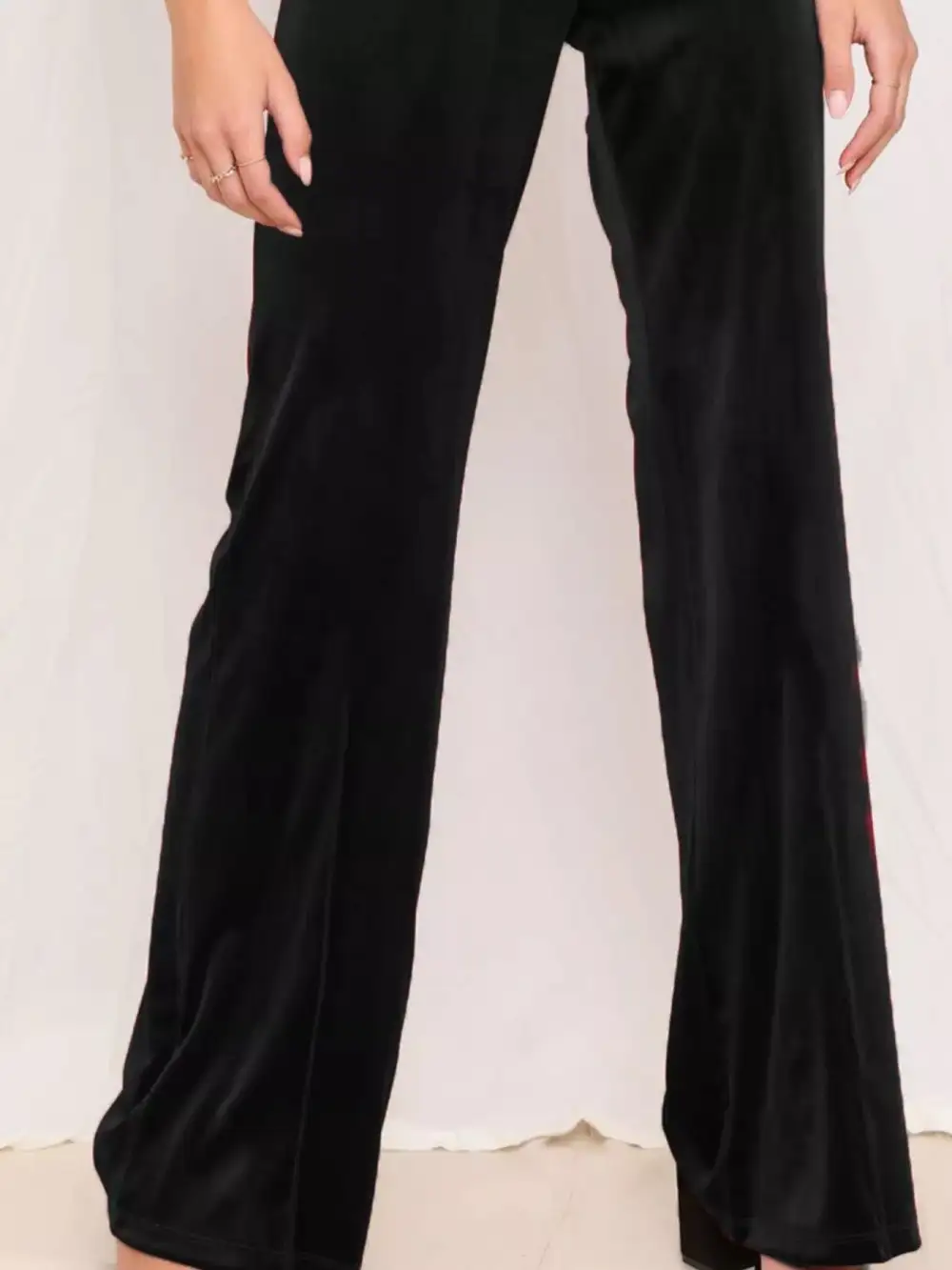 Full Size Velvet Wide Leg Pants