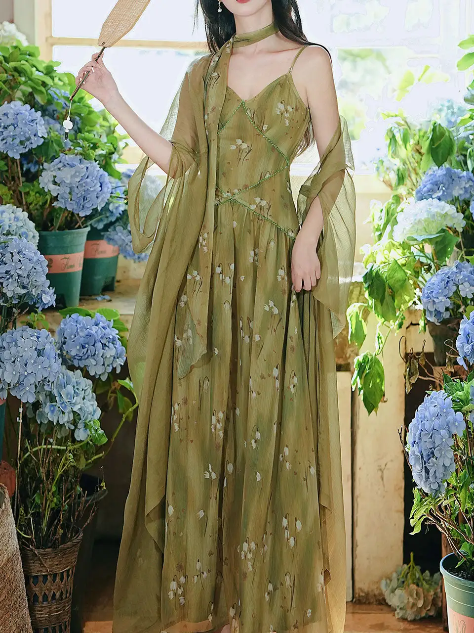 Floral Chiffon Maxi Dress