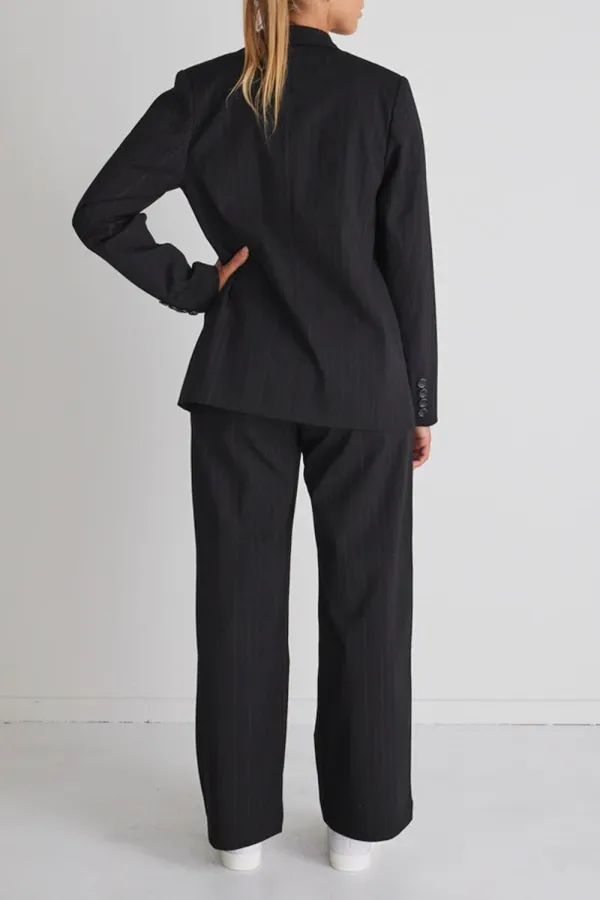 Black Structured Short - Sleeve Blazer