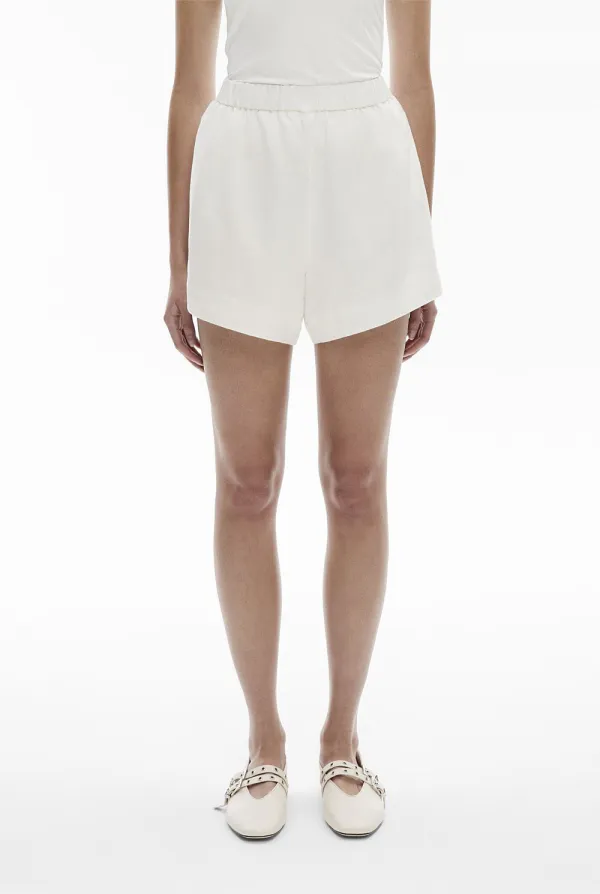 White Loose Wide-Leg Shorts
