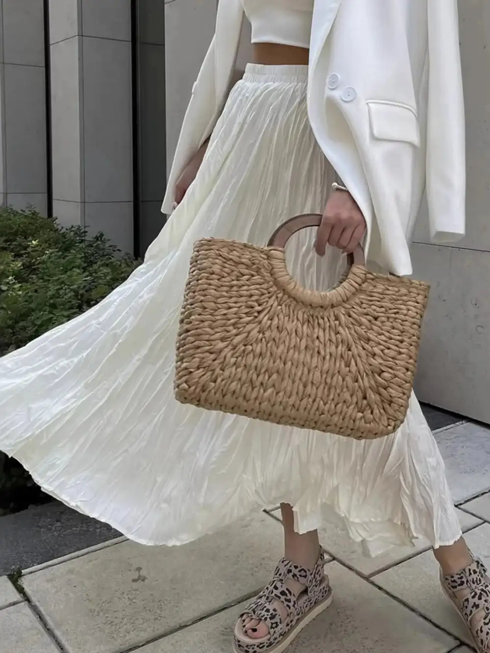 Ruched Elastic Skirt