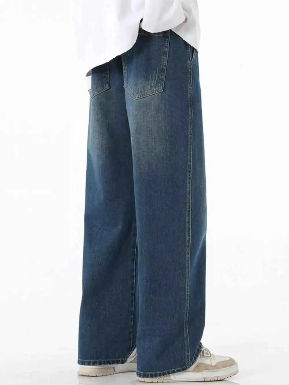 Wide Leg Drawstring Jeans
