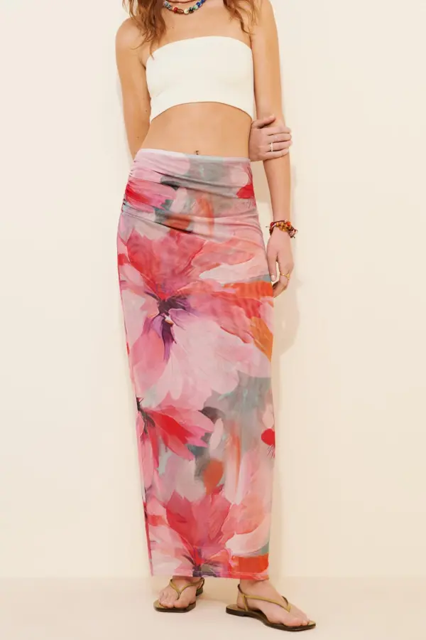 Mesh Maxi Skirt
