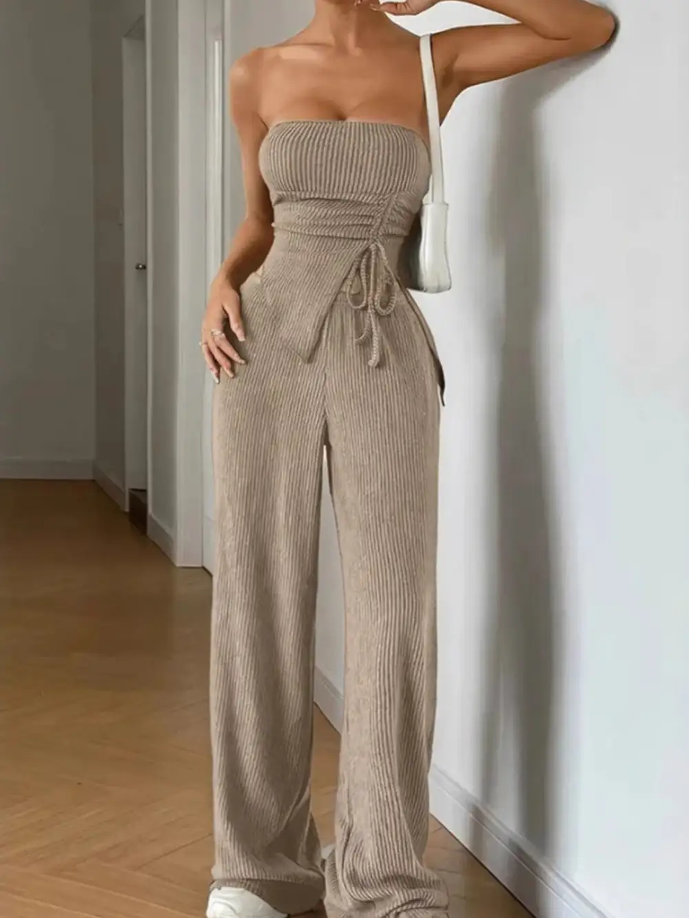 Knit Ribbed Jumpsuit
