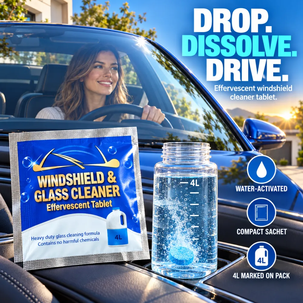 Car Windshield Washer Fluid Concentrated Tablets, Windshield Wiper Fluid (Winter: Use with De-icer or Methanol)