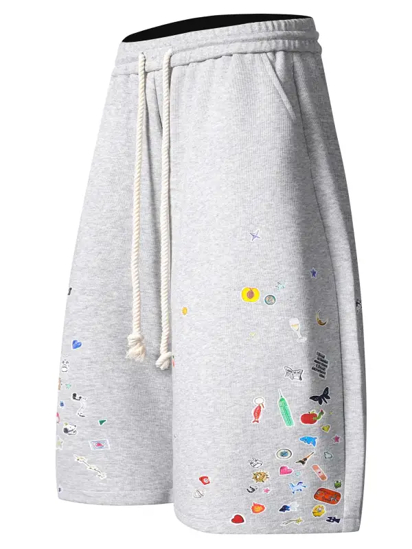 Everyday Drawstring Cotton Blend Casual Shorts