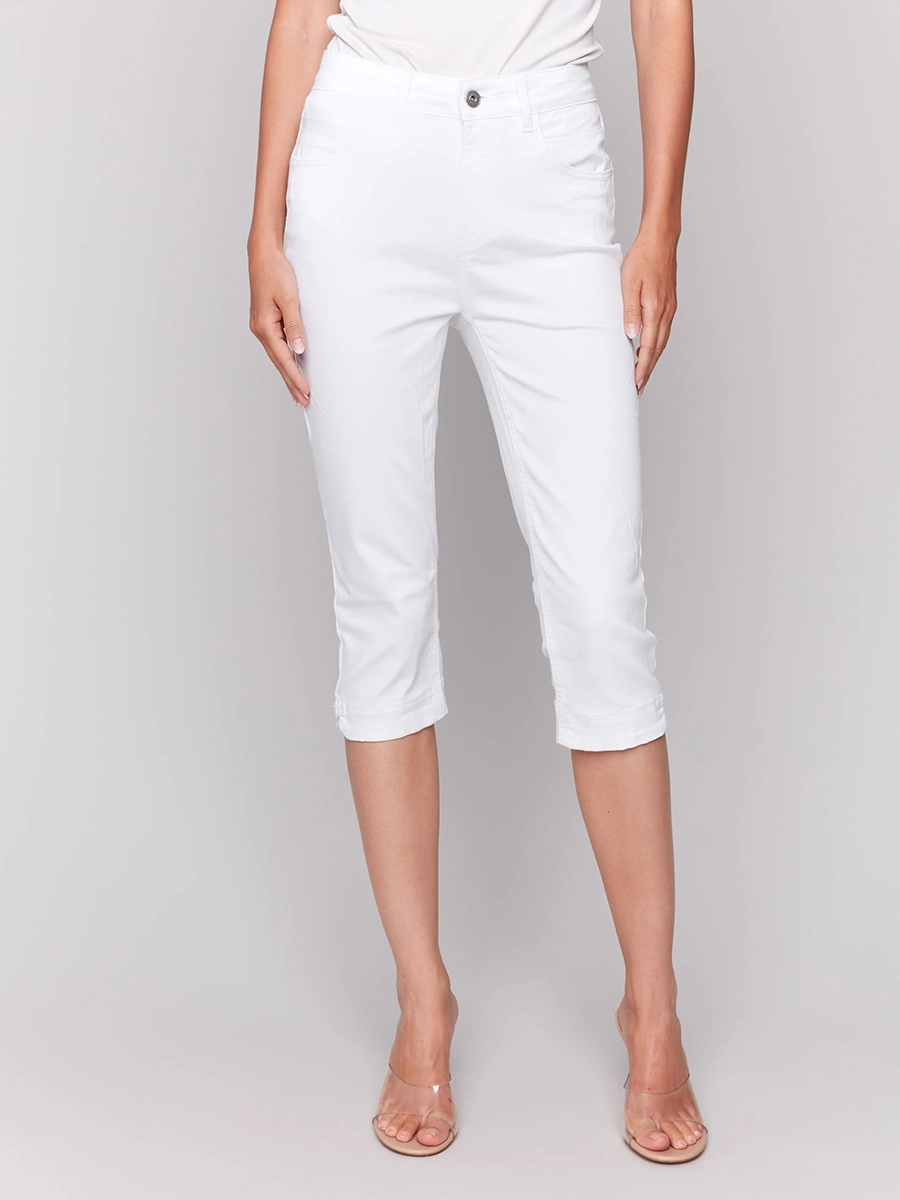 Slim Fit Women's Breathable Cotton Cropped Pants