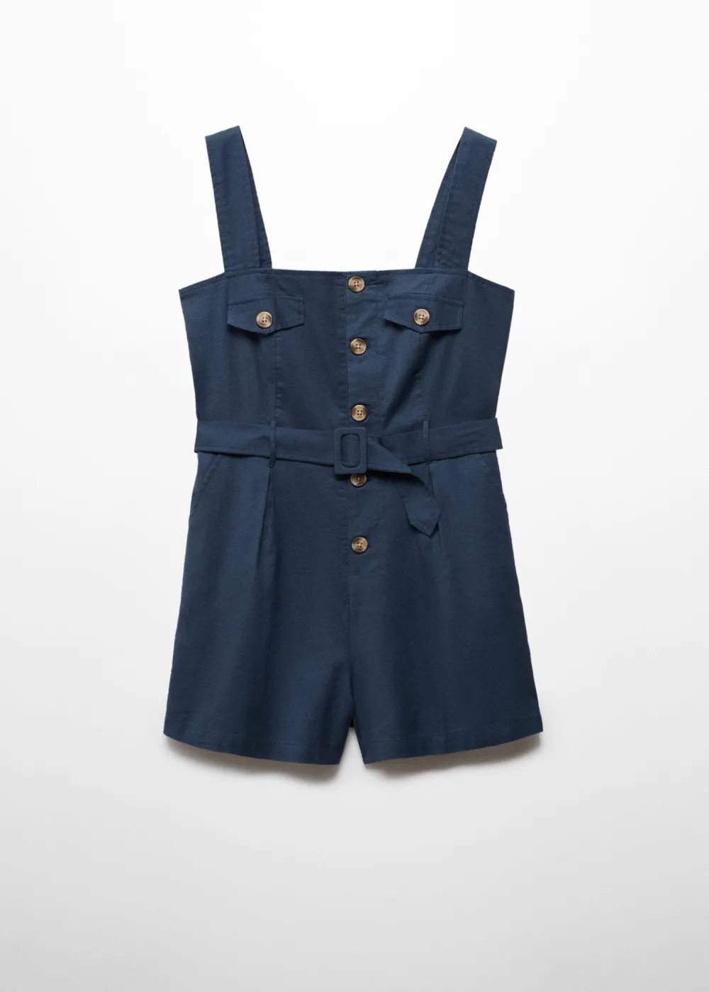 Short jumpsuit with buttons