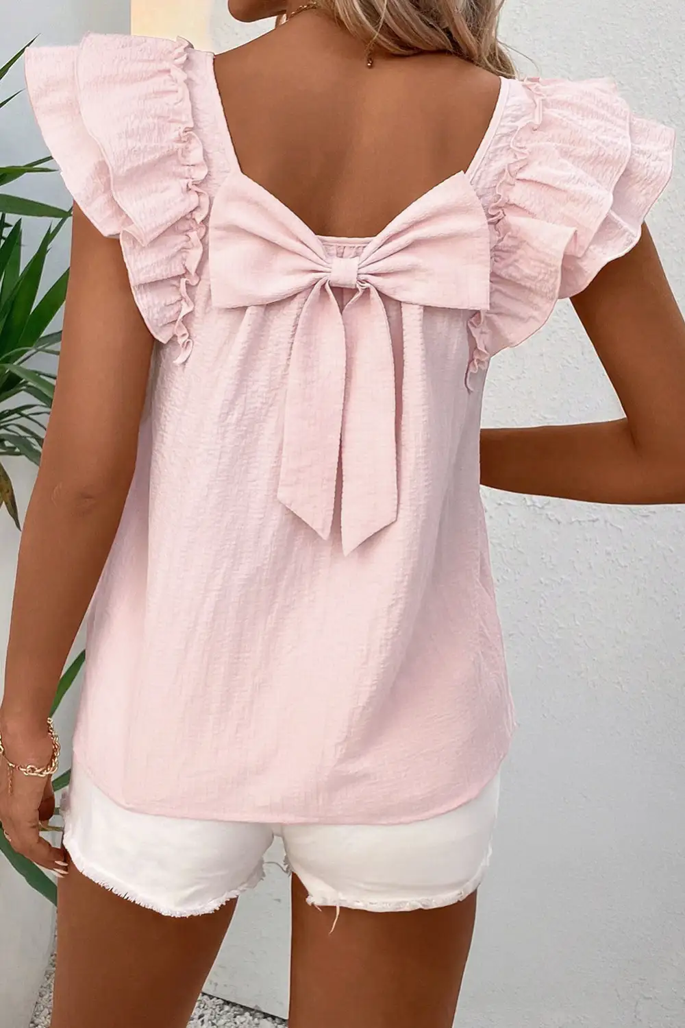 Frill Detail Textured Blouse