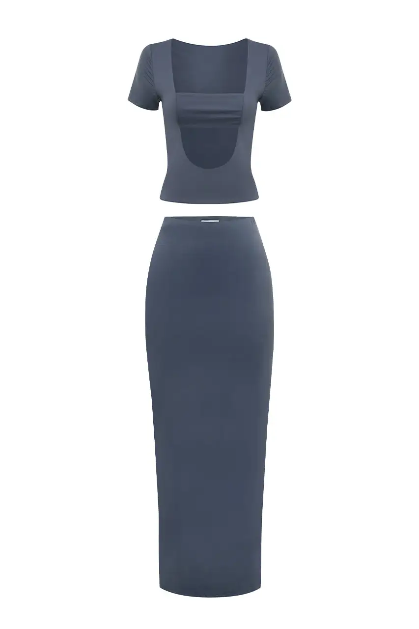 Solid Color Front Cutout Top
