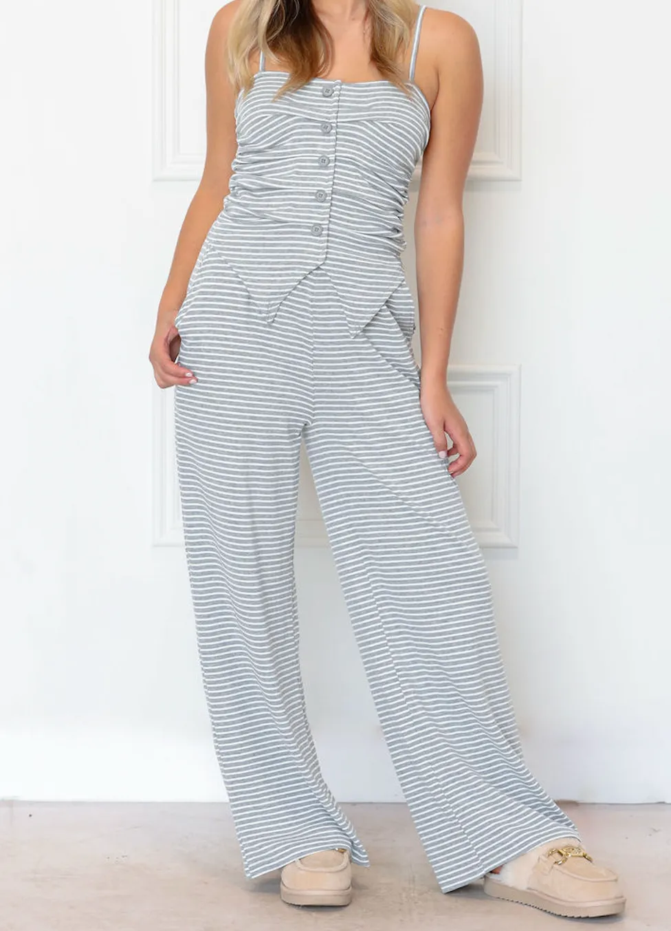 Gathered Look Pants Set