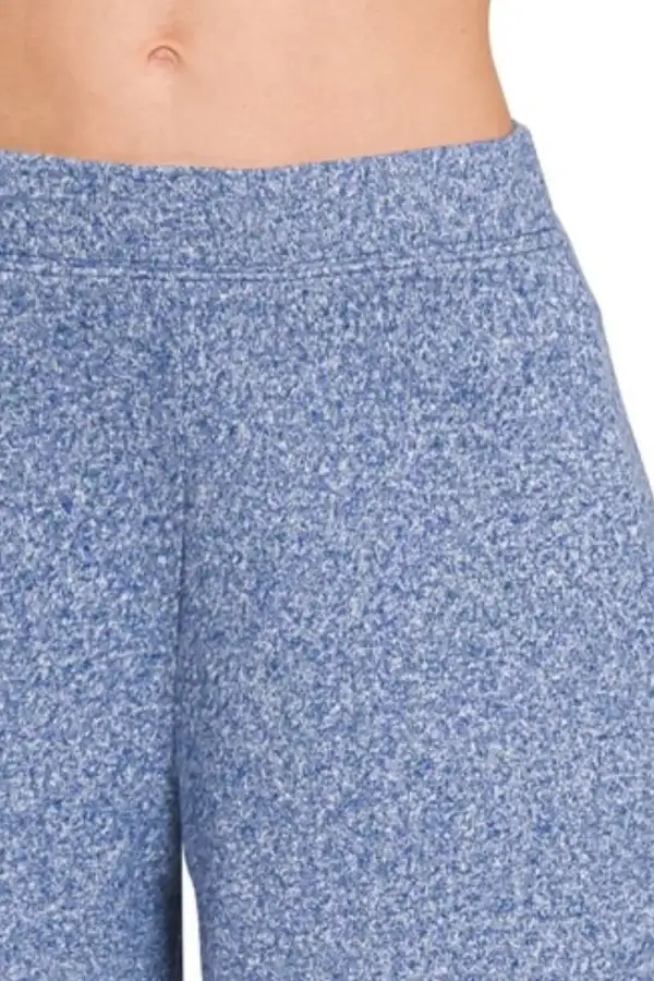 Soft Melange Hacci Elastic Waisted Shorts