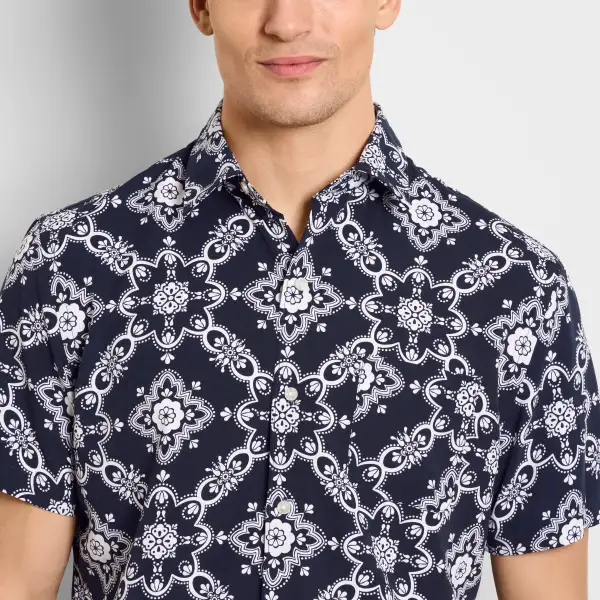 Casual Print Camp Collar Shirt