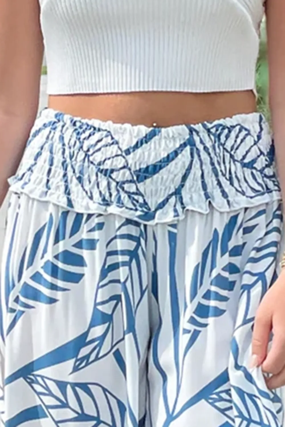 Floral Wide-Leg Pants