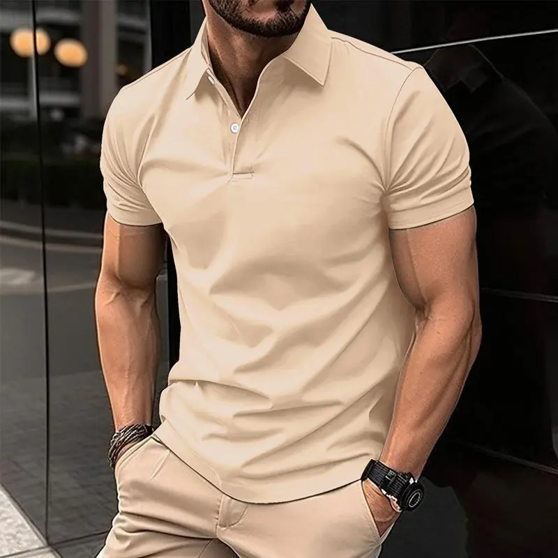 Layered Short Sleeve Collared Knit Shirt